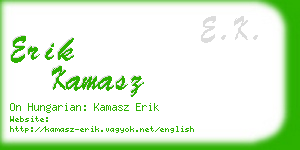 erik kamasz business card